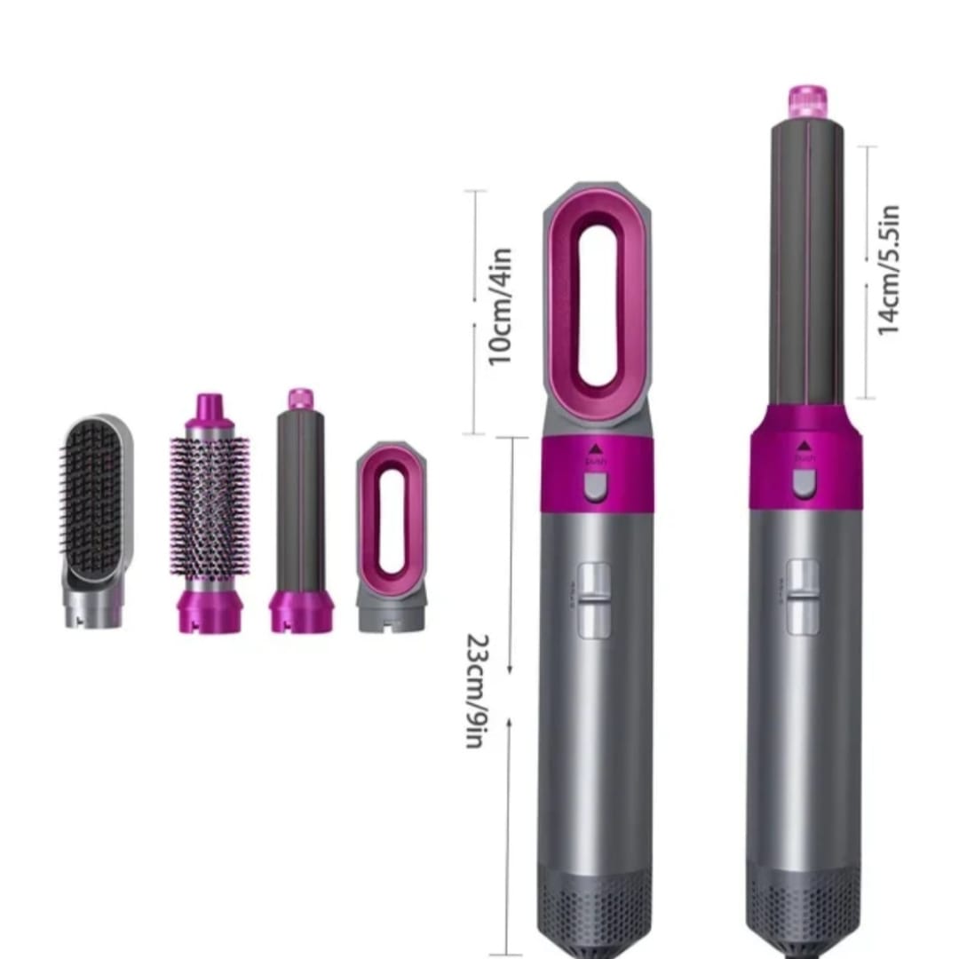 EasyGlam™ Cepillo Alisador Secador 5 En 1 Eléctrico